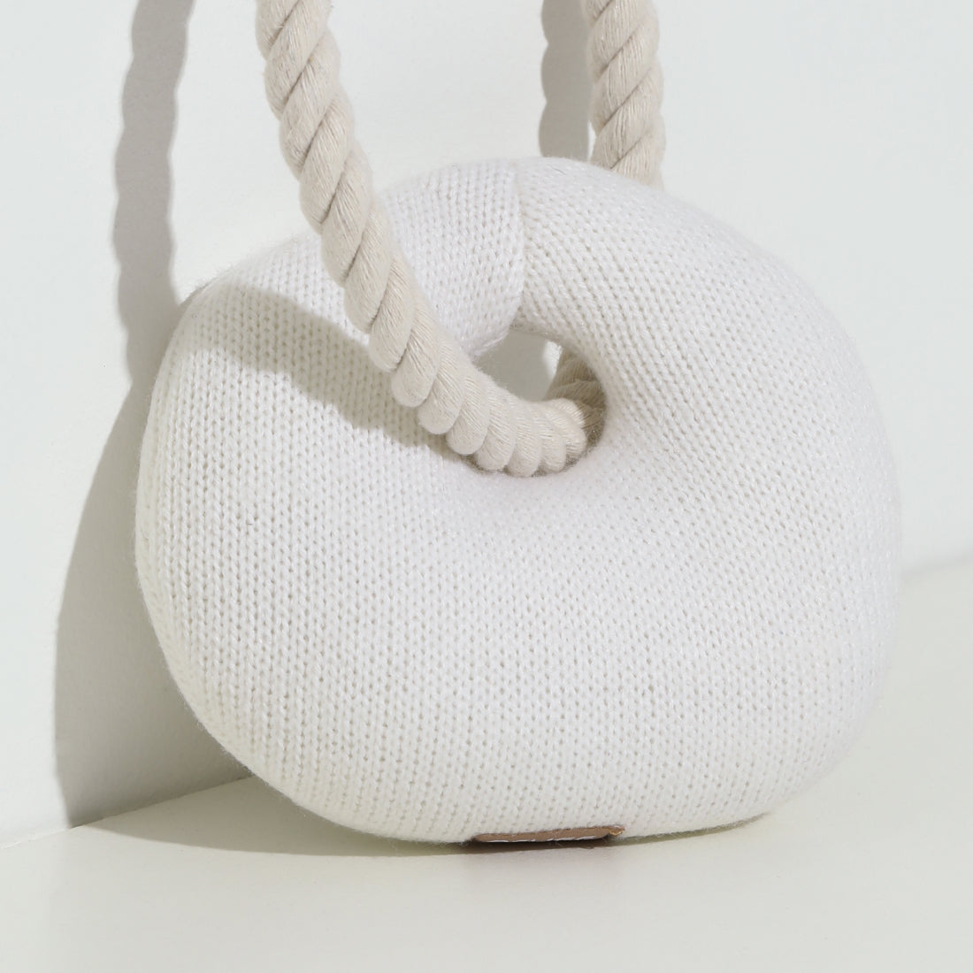 Croissant Plush Toy with Chew Rope