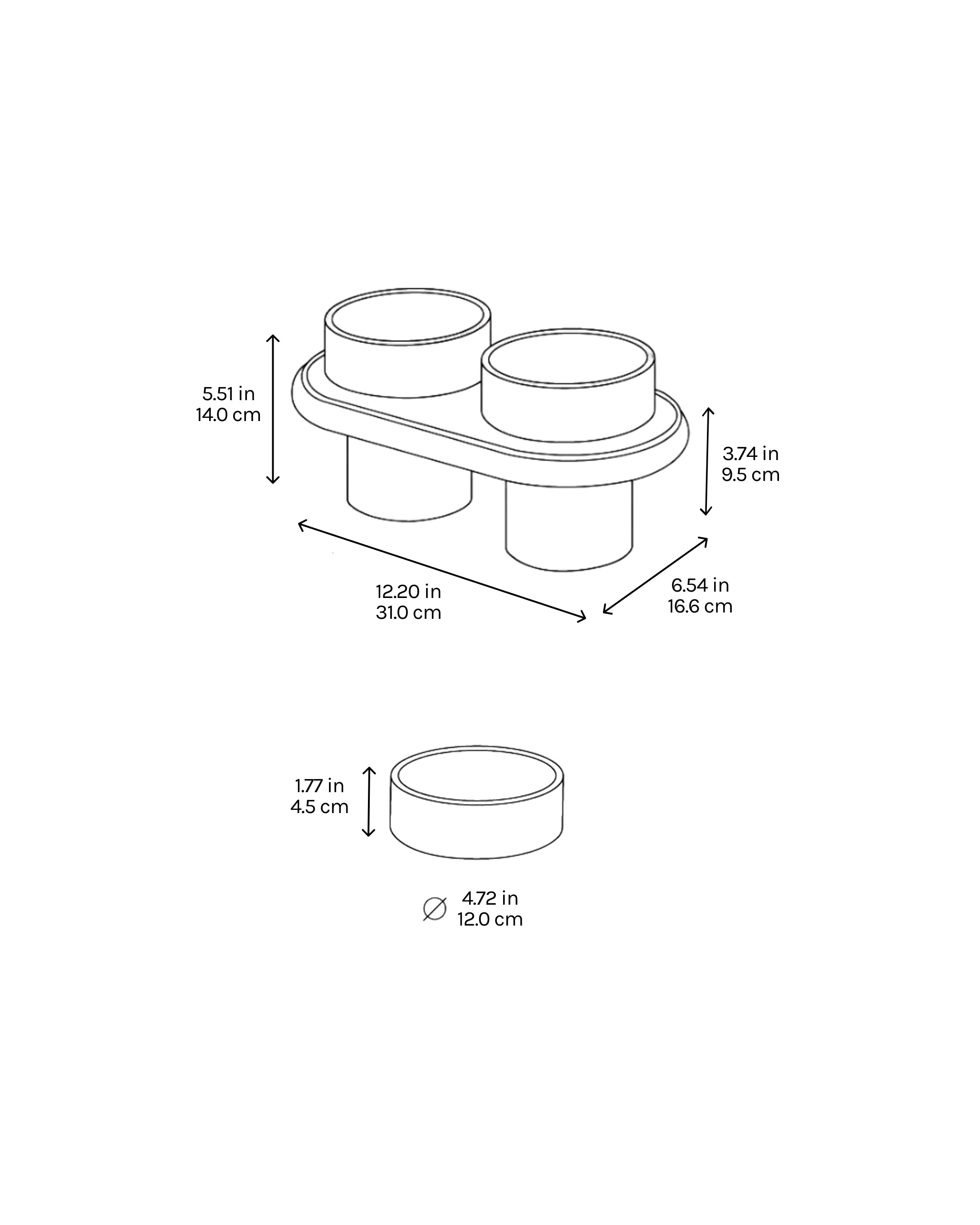 Dumbo Table Set Vintage Rose