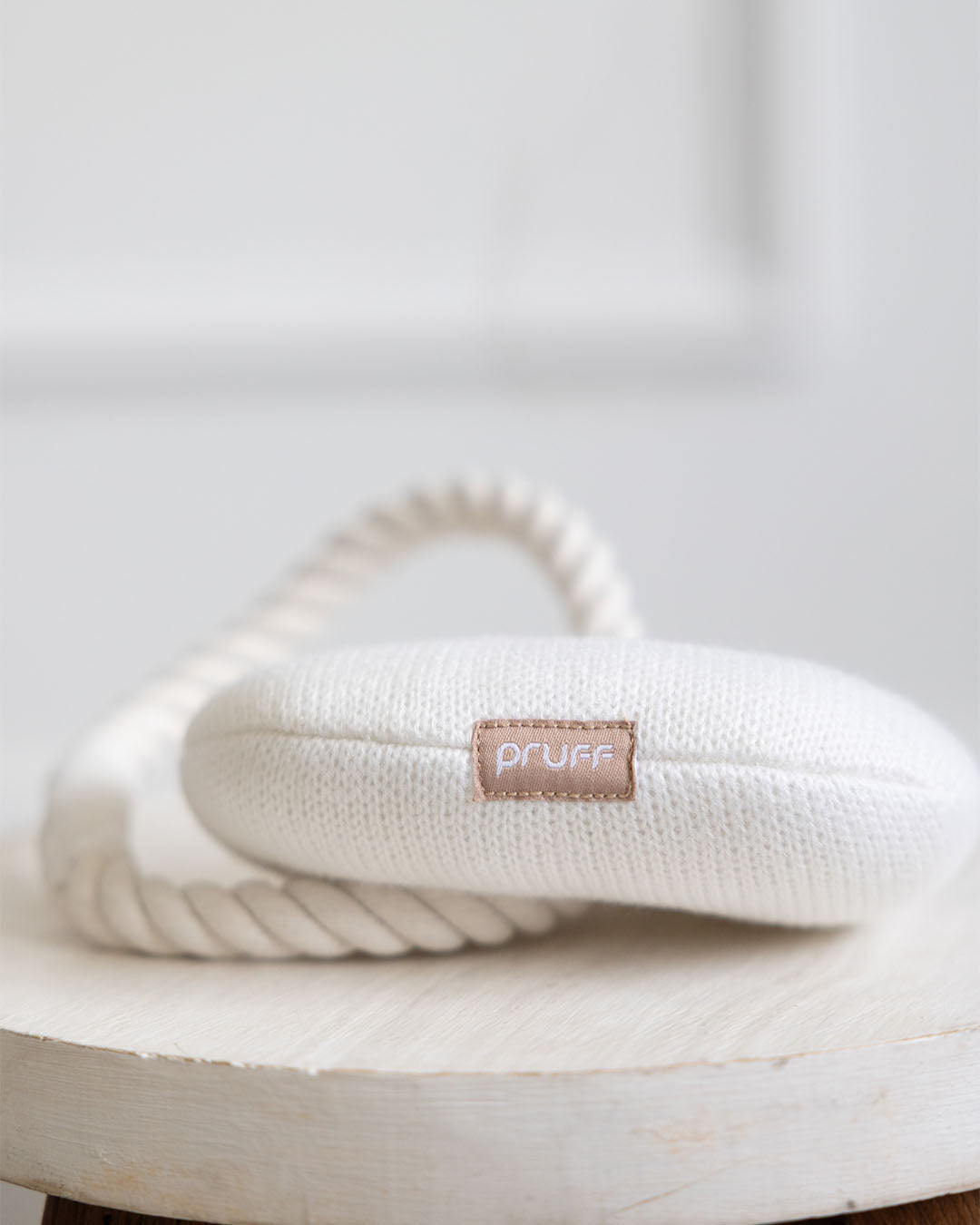Croissant Plush Toy with Chew Rope