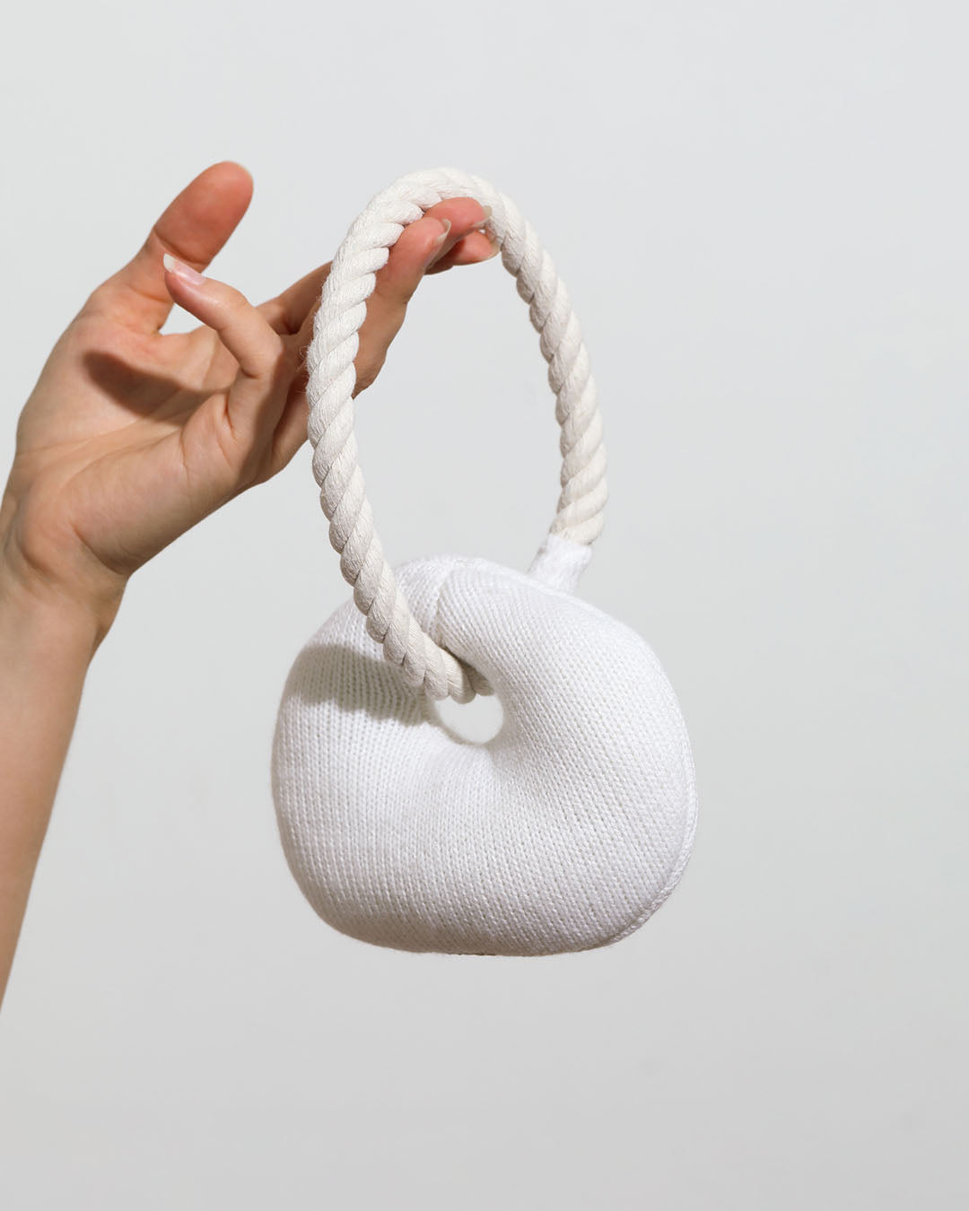 Croissant Plush Toy with Chew Rope