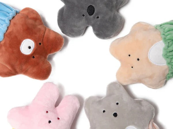 Close up view of Crinkle Squeaker Nosework Toys.