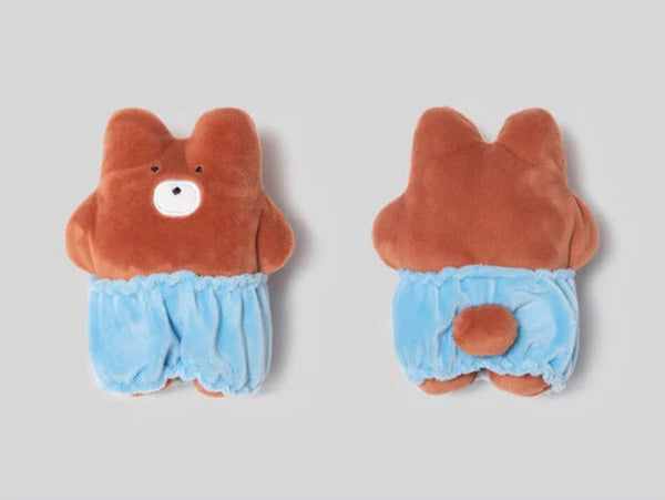 Crinkle Squeaker Nosework Toy Walking Bear with the interactive treat pocket.