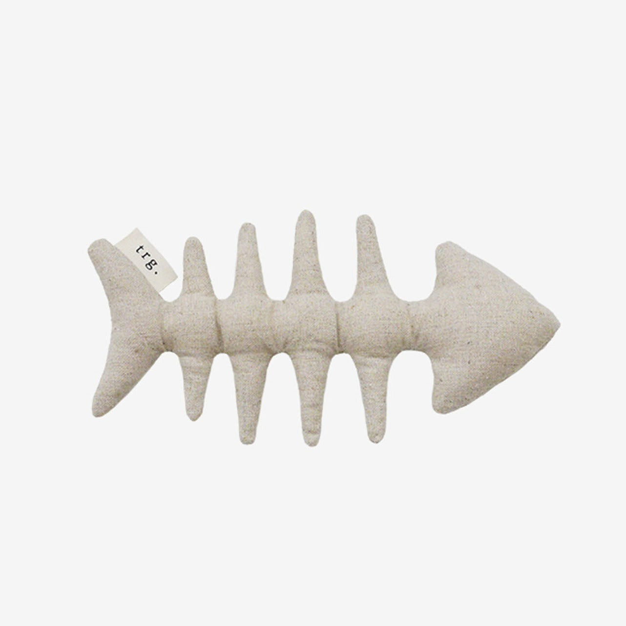 Top-down view of the Fish Bone Catnip Toy, showcasing its fishbone design.