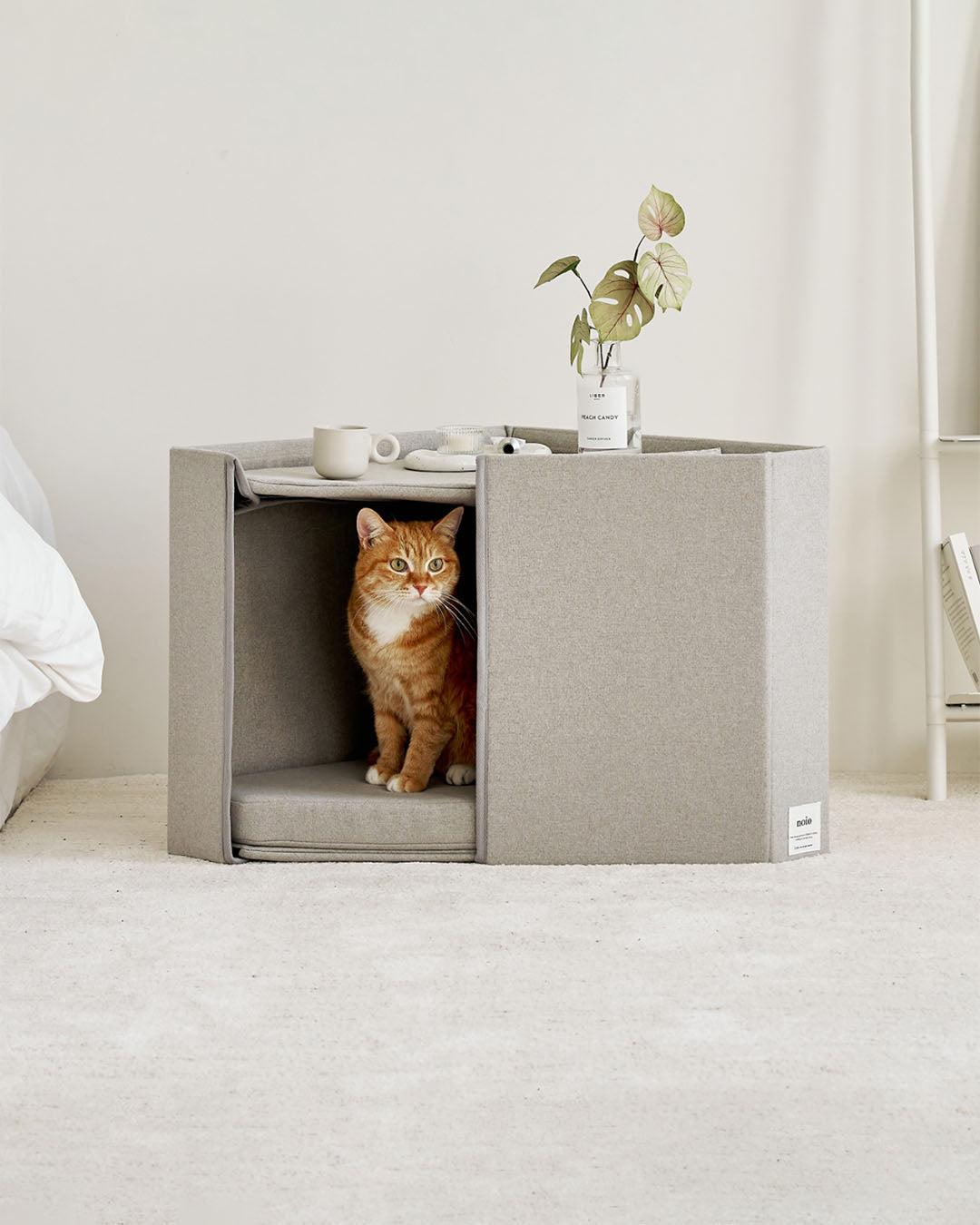 Design for Pets Corner House Gray in a home, creating a cozy retreat corner