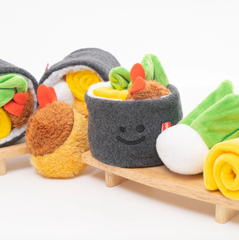 Giant Gimbap Nosework Toy packaged in eco-friendly materials, ready for gifting to a pet owner.